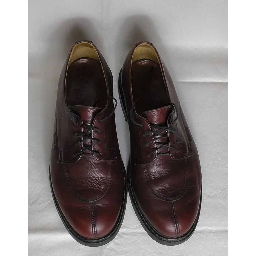 Mephisto Men's Split Toe Oxfords Pebble Grain Leather Brown Comfort Sz 9 1/2